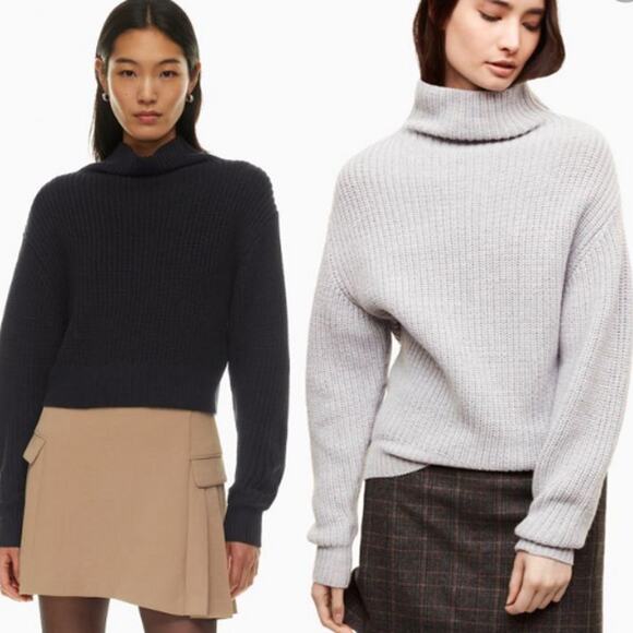 Aritzia Wilfred Free Bundle Lot(2) Montpellier Wool Turtleneck Sweaters Size XXS - Picture 1 of 14
